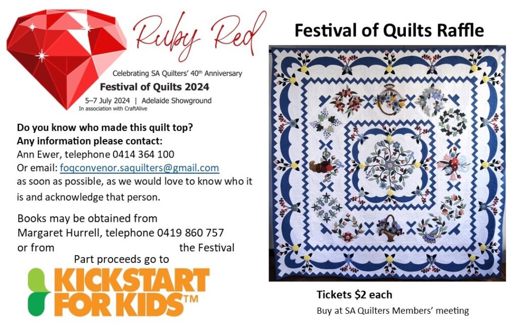 FESTIVAL OF QUILTS SA QUILTERS